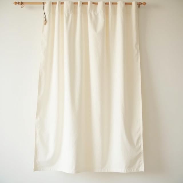 Natural linen curtain panel